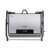 Adler AD 3052 electric grill, front view, black and silver