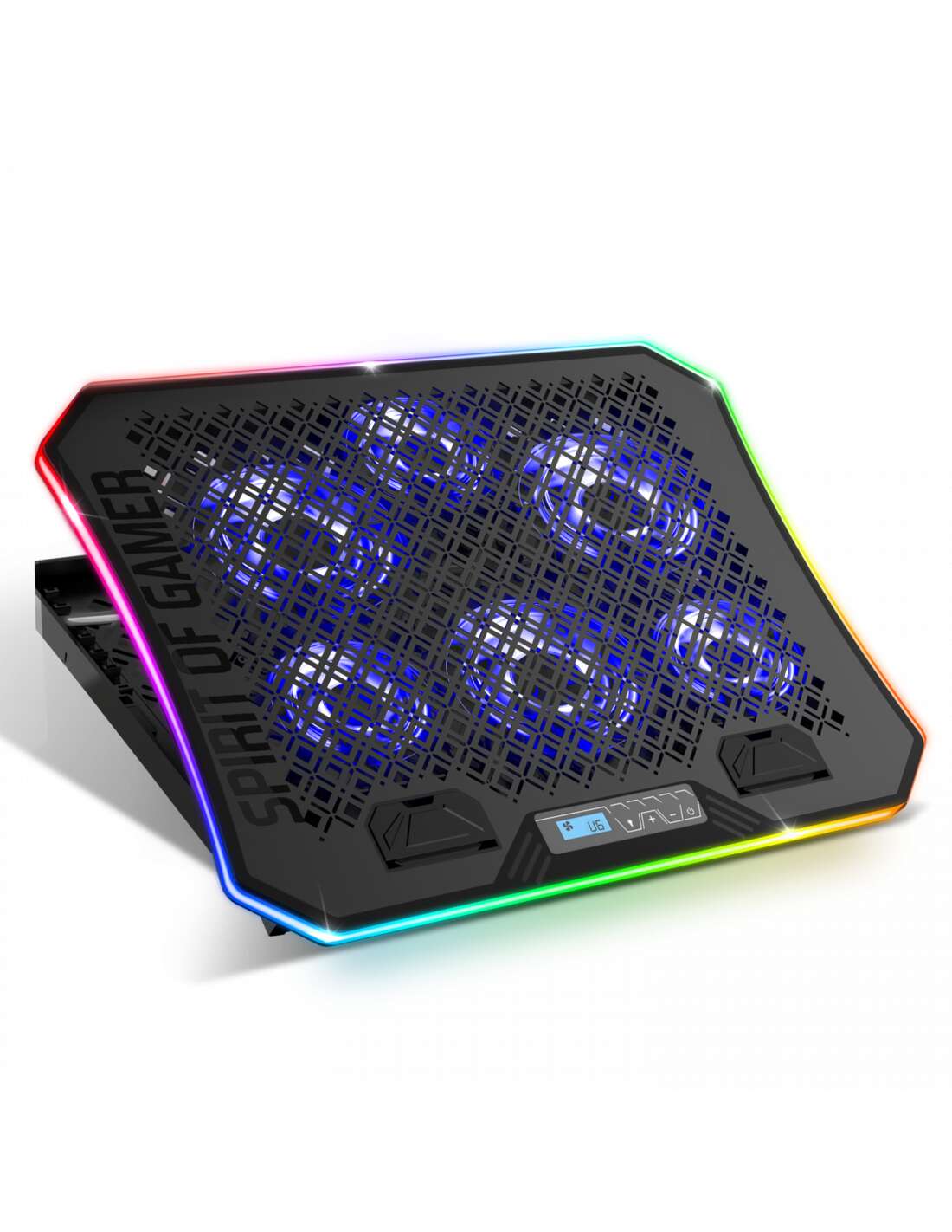 Spirit of Gamer Airblade 1200 RGB 17" Notebook Hűtőpad, Fekete