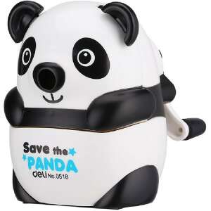 Deli Panda Bleistiftspitzer, schwarz-weißes Pandadesign, Save the Panda - Deli Tools