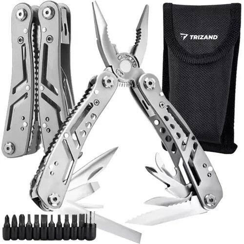 Trizand 13-in-1 Multitool with Sheath and Bit Set