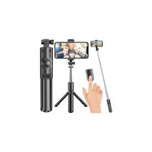 Colaj cu trepiedul Selfi bot, telecomanda și telefonul în uz - Selfie stick-uri