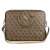 Guess 4G Uptown 16 inch laptop bag in brown with logo pattern, side view