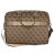 Guess Uptown Braune Laptoptasche mit Tragegriff und Schultergurt