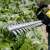 Close-up of the cutting blades of the Karcher HGE 18V-45 cordless hedge trimmer
