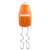Sencor SHM 5403OR Hand Mixer, orange, back view with dough hooks