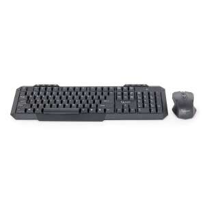 Gembird KBS-WM-02 Wireless Tastatur und Maus, schwarz - Tastaturen