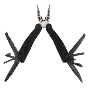 IdeallStore® Multifunktionszange, Überlebensausrüstung, Edelstahl, 18 Funktionen, 24 cm, schwarz, Abdeckung im Lieferumfang enthalten - Multifunktionale Werkzeuge