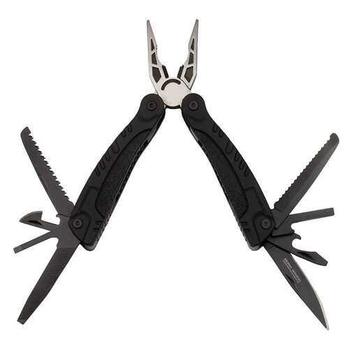 IdeallStore® Multifunkčné kliešte, Prežitie, nerezová oceľ, 18 funkcií, 24 cm, čierna, kryt v balení