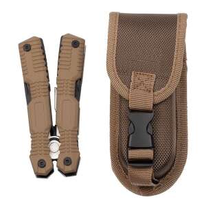 Cleste multifunctional DEPOX®, Survival Gear, otel inoxidabil, 16 functii, 24 cm, bej, husa inclusa 65352750 - Cuțite de vânătoare și de supraviețuire