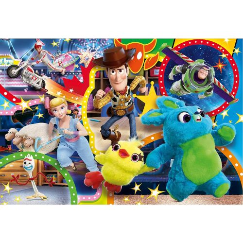 Clementoni Toy Story 4 Maxi Puzzle, 104 darabos, Woody-val, Buzz Lightyear-rel és Bo Peep-pel