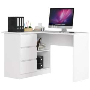 Sarok íróasztal - Akord Furniture - 124 cm - fehér (bal) 65356123 Íróasztalok