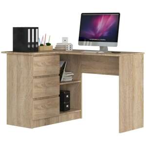 Sarok íróasztal - Akord Furniture - 124 cm - sonoma tölgy (bal) 65356137 Íróasztalok