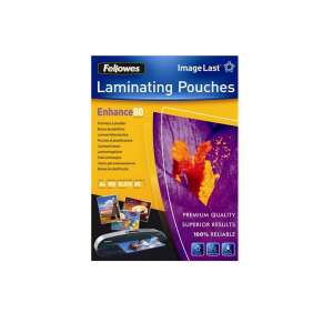 Fellowes ImageLast lamináló tasakok, A4 méret, 80 mikron, fényes felület, 100 tasak/csomag - Fellowes