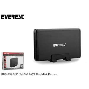 Everest Külső HDD Ház 2.5"-3,5" - HD3-354 (USB-A 3.0, Max.: 2TB, ezüst) 65401540 