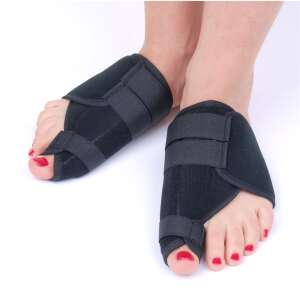 VivaFit fekete párnázott bütyökkorrigáló S méret, bütyök korrekciójára és a nagylábujj helyes pozíciójának visszaállítására - Vivafit