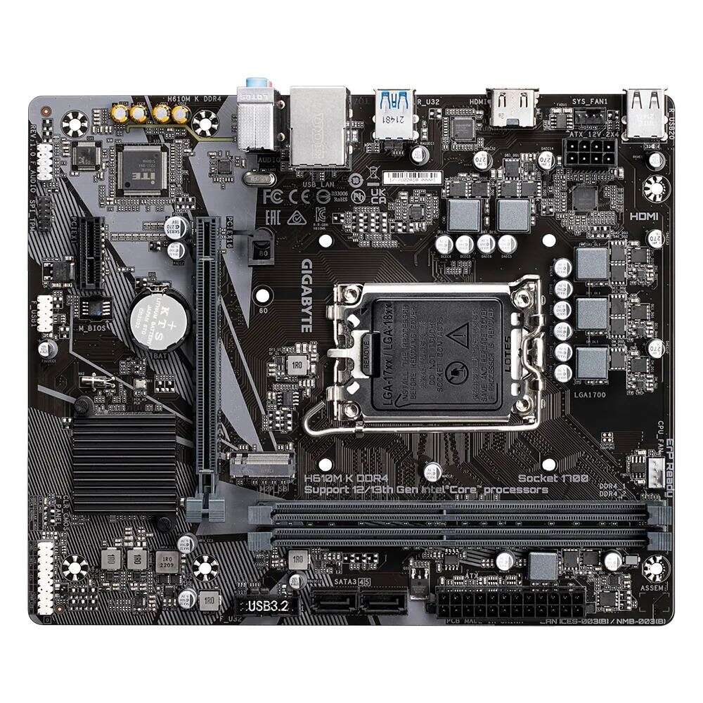 Gigabyte Alaplap - Intel H610M K DDR4 s1700 (H610, 2xDDR4 3200MHz...