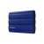 Samsung T7 Shield 2TB external SSD, blue, side view