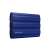 Samsung T7 Shield 2TB external SSD, blue, side view