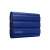 Samsung T7 Shield 2TB external SSD, blue, side view