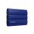 Високопроизводителен външен SSD Samsung T7 Shield 2TB - Син, ъглов изглед