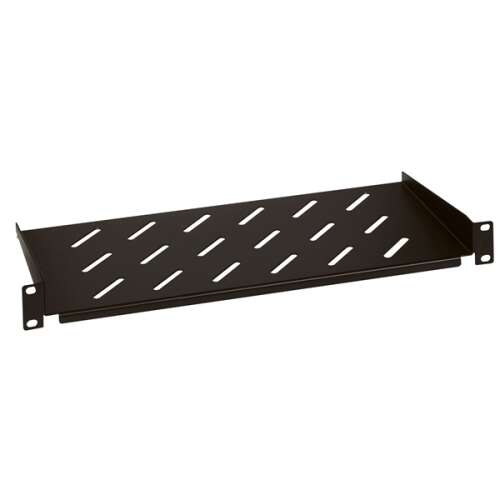 Legrand Rack Cabinet Shelf - 1U-19", 2-point screw fixing, fixed, 250mm, max. 50 kg, black