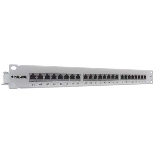 Manhattan Patch Panel - CAT6 FTP geschirmtes Patch Panel, 24 Anschlüsse, 1U, Grau