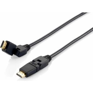 Equip 119362 HDMI 2.0 kábel, apa-apa, 4K 60Hz, aranyozott, forgatható csatlakozók, 2m - Equip