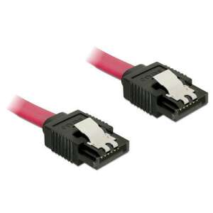 Delock SATA 6Gbps cable, red, 50cm, straight to straight - Cable