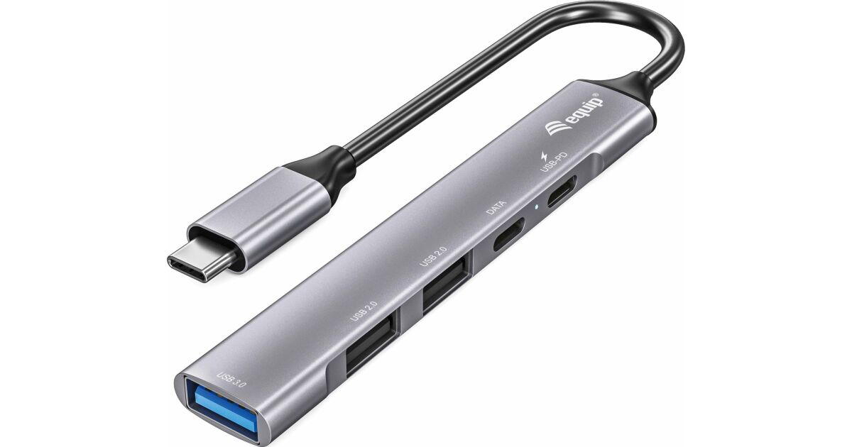 Equip 128962 hub USB 3.2 Gen 1 (3.1 Gen 1) Type-C 5000 Mbit/s Strieborná (128962) 65404084