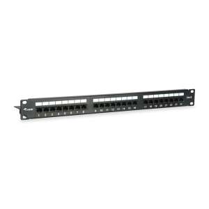 equip® 24-Port Cat.6 Unshielded Patch Panel, Black - Patch Panel