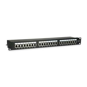 equip® Patch Panel, 24-Port Cat.5e Shielded Patch Panel, Black - Patch Panel