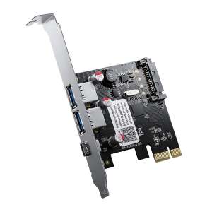 Orico PCI-E Erweiterungskarte - PNU-2A1C-BK /114/ (PCI-E x1, Ausgang: 2x USB-A 3.0 + USB-C) 65404820 PCI Karten