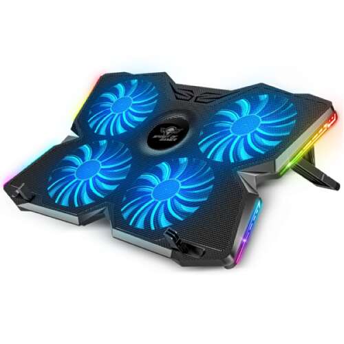 Spirit of Gamer Notebook Cooling Pad până la 17" - AIRBLADE 500 RGB (25dB; 4x12cm, RGB, 2xUSB2.0)