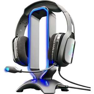 G-Lab K STAND RADON headphone stand with RGB lighting and 2 USB 3.0 ports, black - Gaming