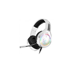 Spirit of Gamer PRO-H8 RGB Gaming Headset, white, angled view - Gaming headset