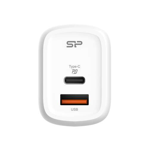 Silicon Power QM25 30W Schnellladegerät mit Type-C PD und USB-A QC3.0 Anschlüssen