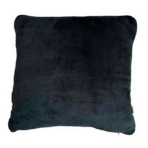 Fekete fleece plüss párnahuzat, 40x40 cm, puha és kényelmes, tökéletes gyerek takarókhoz vagy díszpárnához - Pukka