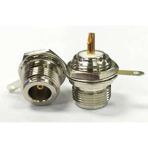 N aljzat anyás forrasztható csatlakozó, Teflon szigeteléssel, HF vagy VHF alkalmazásokhoz - Csatlakozó