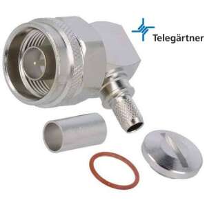 Telegärtner N dugó csatlakozó, 90 fok, H-155 kábelhez, krimpelhető, kiváló minőségű, RF csatlakozó - Csatlakozó