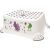 White Keeeper Step Stool for Toddlers with Hippo Illustration