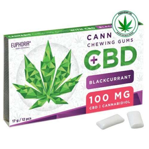 Euphoria CBD Rágógumi - Fekete Ribizli - 100 mg