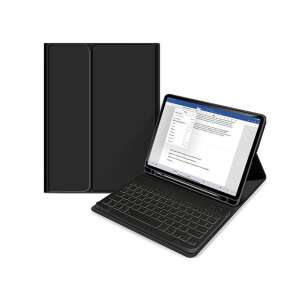 Schwarze iPad 10.9 (2022) Hülle mit Tastatur, Folio-Ständer - Apple Tablet-Taschen