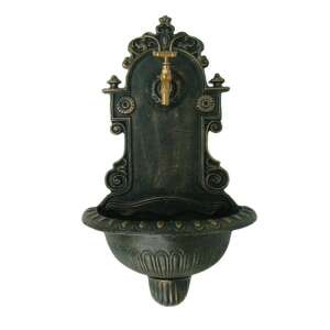 VIENNA Falikút Öntöttvasból, kerti díszkút, 1/2" colos sárgaréz kerti-csappal, Vintage hangulatú dizájn