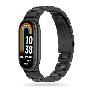 Pasek ze stali nierdzewnej Tech-Protect do Xiaomi Smart Band 8 / 8 NFC, kolor czarny - Pasek do inteligentnego zegarka