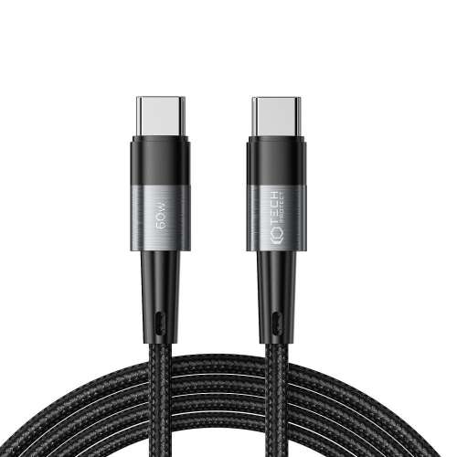 Kabel Tech-Protect UltraBoost USB-C do USB-C, 60W Power Delivery, 3A szybkie ładowanie, 200cm, szary