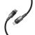 Tech-Protect UltraBoost Lightning - USB-C kábel ferde nézet, 20W, szürke