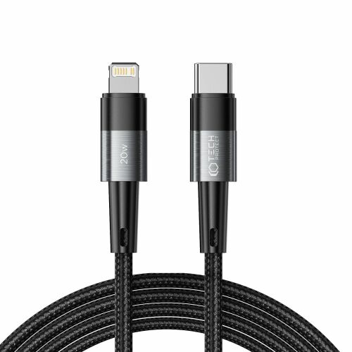 Tech-Protect UltraBoost Lightning - USB-C kábel, 20W, szürke - Lightning kábel