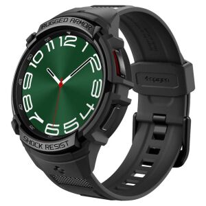 Spigen Rugged Armor Pro Galaxy Watch 6 Classic 47mm Czarne Etui z Paskiem - Etui do inteligentnych zegarków