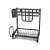 VG-07127 - Two-Tiered Dish Drying Rack, Black 65449450