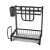VG-07127 - Two-Tiered Dish Drying Rack, Black 65449450